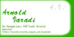 arnold varadi business card